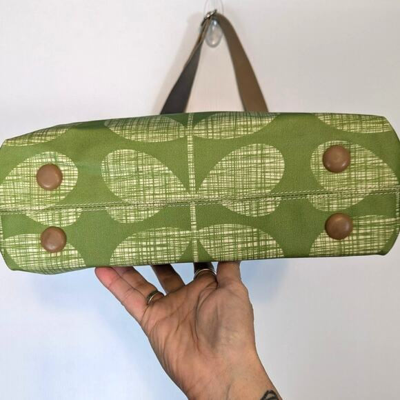 Orla Kiely Coated Canvas Midi Crossbody Shoulder Hobo Bag Green Multi Stem - Picture 12 of 12